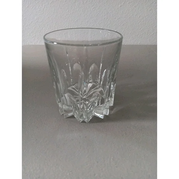 2 Italian Rocks Glass UNMATCHED Cut Glass Art Deco Regency Luxury Barware Retro - Picture 6 of 10